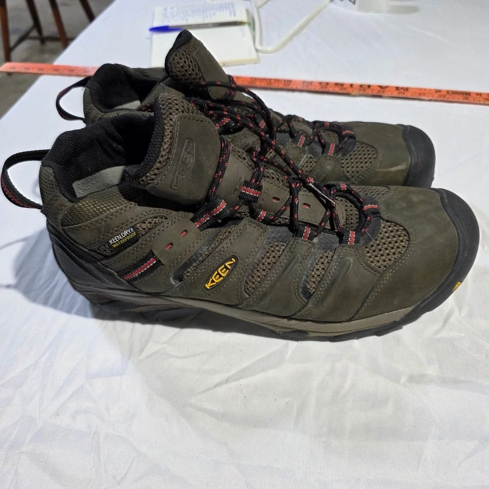 Keen Utility Flint II Waterproof Steel Toe Work Boots Mens 13 EE Wide Brown EH